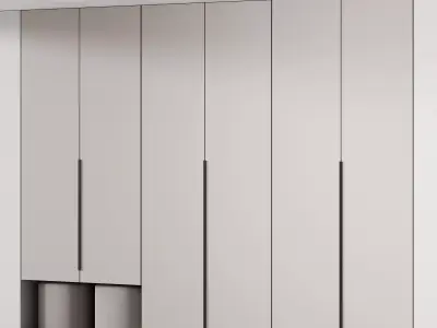 536 cabinet furniture 17 modular wardrobe cupboard 2 3D model