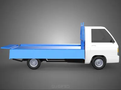FLATBED FLATDECK DROP SIDE LOAD BED BODY GATE DOOR PICKUP TRUCK 3D model