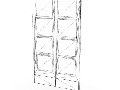 Old wooden doors Low-poly 3D model