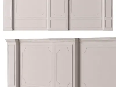 Classic 3D Wall Panel Elegant Design for Interior Decor 18 3D model