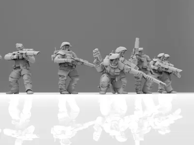 Storm Troopettes 3D print model