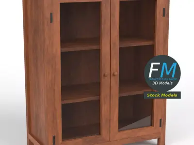 2 door floor storage cabinet 3D model