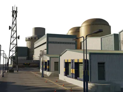 Warehouse Low-poly 3D model