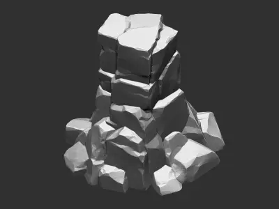 3D Mountain rock Zbrush sculpt 3D model