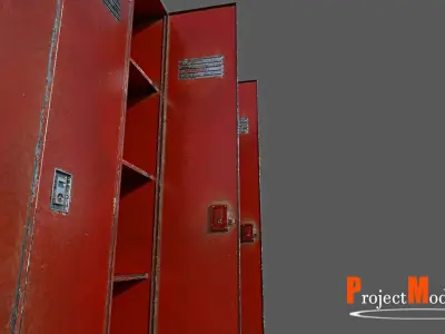 Locker Version 001 Low-poly 3D model