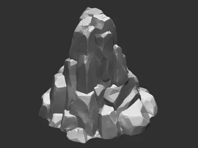 3D Mountain rock Zbrush sculpt 3D model