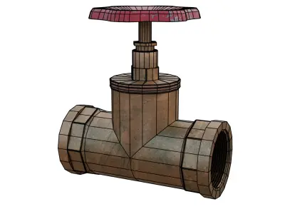 Stop valve 3D model buy
