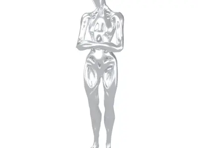Abstract Human Shape Sculpture v2 002 Low-poly 3D model