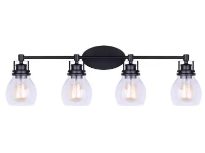 Wilhelm Dimmable Matte Black Vanity Light 3D model