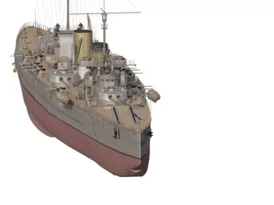 IMPERIAL GERMAN NAVY MARINE BATTLECRUISER 3D model