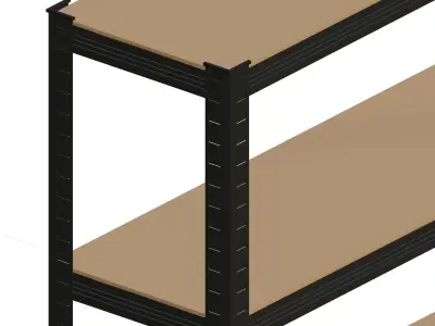 Mild Steel Shelving 3D model