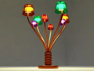 Ornamental Organic Standing Lamp 3D model