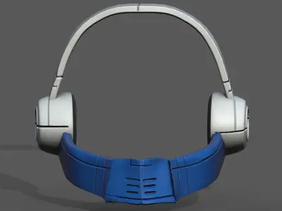 Gas mask respirator scifi futuristic helmet  Low-poly 3D model buy