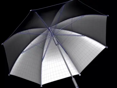 Umbrellas Pack Low-poly 3D model