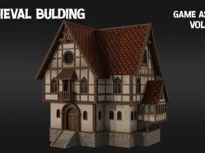 Medieval building  vol01 Low-poly 3D model