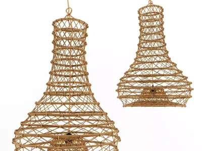 bamboo lamp 15 3D model