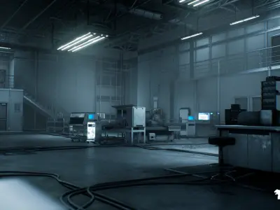 Sci-Fi Laboratory Environment Low-poly 3D model