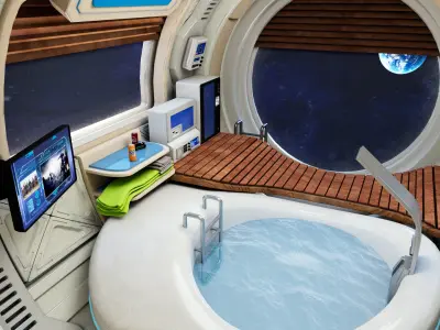 Spaceship Bathroom 3D model