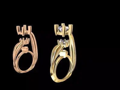 waves of light ring stl verified 3D print model