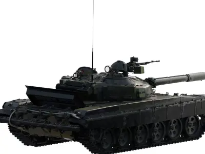  Detailed Tank T-72 3D model
