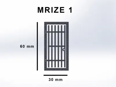 Bars Gothic doors set 3D print model