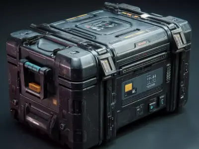 Sci-Fi Crates Set 3D model