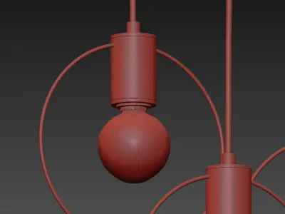 1 Light Single Geometric Pendant 3D model