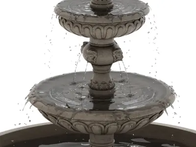 Fountain 03 PBR Realistic Low-poly 3D model