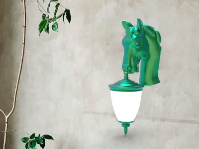 Horse Head Wall Lamp 3D print model