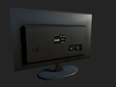 Futuristic Display Monitor Low-poly 3D model