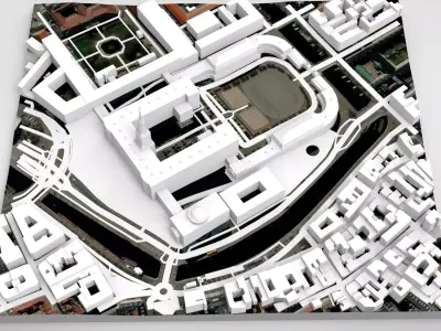 Christiansborg royal palace  Copenhagen Denmark 3D model