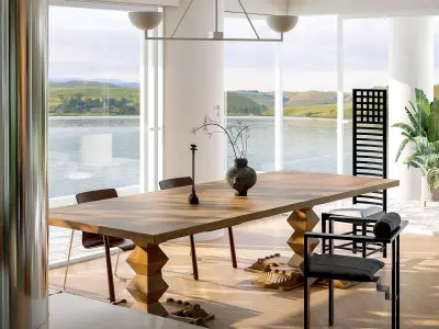     villa interior scenes 3D model purchase