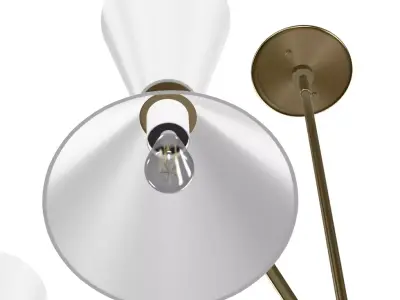 Light Gold Mid century For Use in Bedrooms Low-poly 3D model