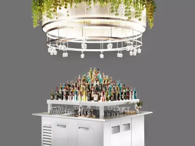 Cocktailbar03-ceiling lighting  Low-poly 3D model