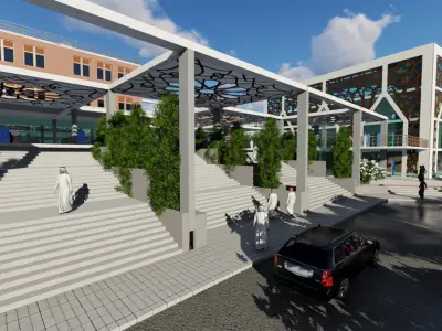 Modern Islamic Complex 3D model