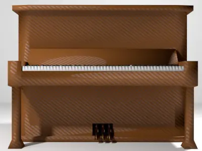 Piano - Upright 3D model