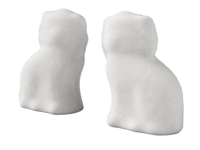 Small Staffordshire chimney dogs 3D model