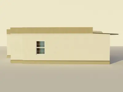 House with window on side 3D model