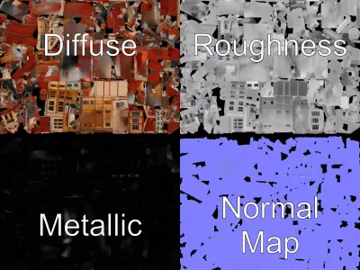 Victorian Townhouse model pack Low-poly 3D model