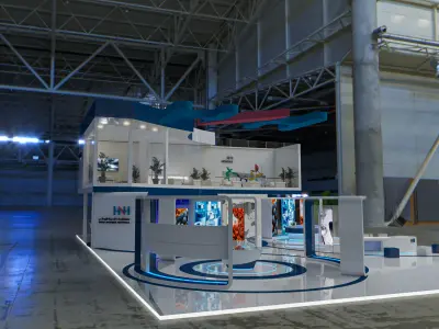 booth 21x14 two floor 3D model