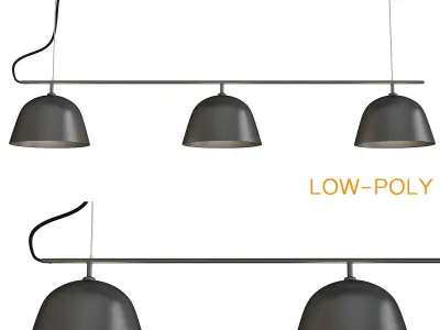 Chandelier collection low poly 3d model light fixture with th... Low-poly 3D model