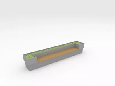 Bench Park 19 Low-poly 3D model