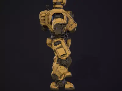 Heavy Industrial Robot Low-poly 3D model