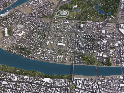 Baghdad - 3D City Model Low-poly 3D model