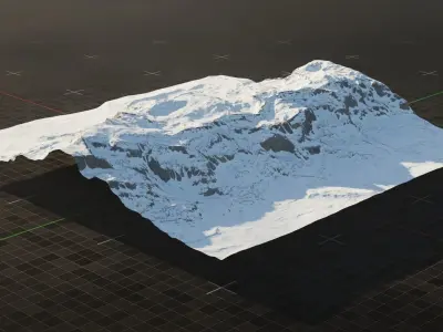 Tundra Cliff Terrain 8 3D model