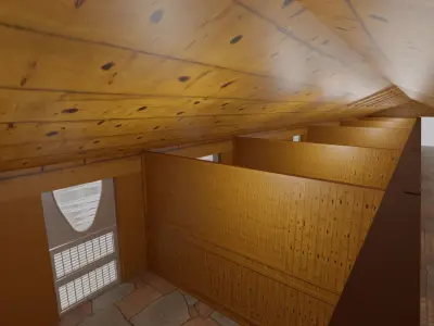 Horse Stable Low-poly 3D model