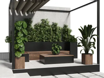 Landscape Furniture  Pool 21 Low-poly 3D model