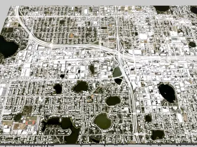 Cityscape Orlando Florida USA  3D model