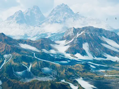 Alpine Environment - Unity 2017 Project Low-poly 3D model