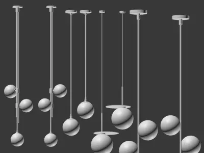 Pendant Light Collection 3D model